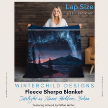 Twilight on Mount Haldane, YT Lap Blanket