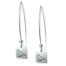 Silver Mini Square Earrings
