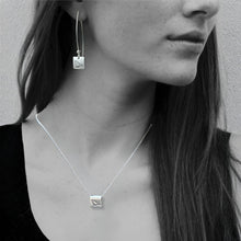 Silver Mini Square Necklace