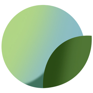 carbon nuetral shipping graphic of planet app logo.  Planet with a green leaf.