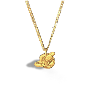 Canada Goose gold nugget pendant on 18" 10 karat gold chain.