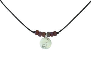 Silver Cord Necklace - Blue Sky
